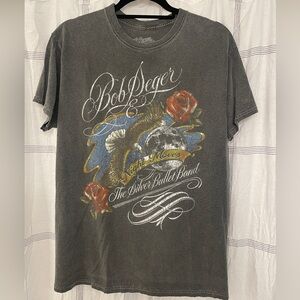Graphic Band Concert T-Shirt eagle, roses, moon